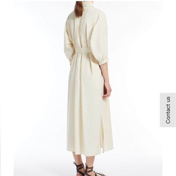 Weekend Max Mara 100% Cotton Catone Dress in Ivory - Picture 2 of 13